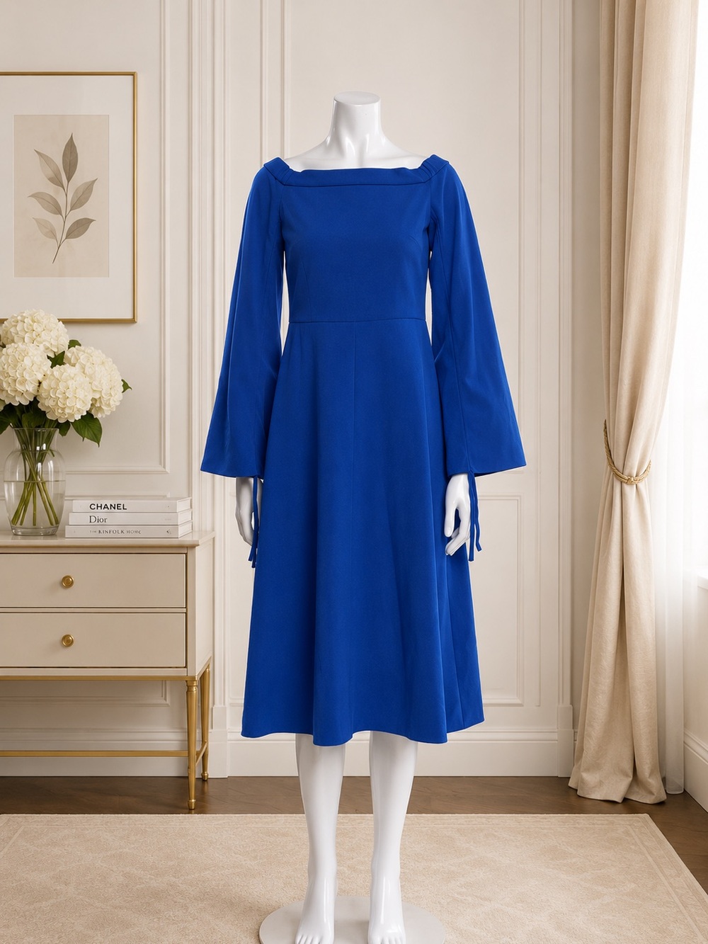 Elegant Tibi Blue A-Line Dress - size 4